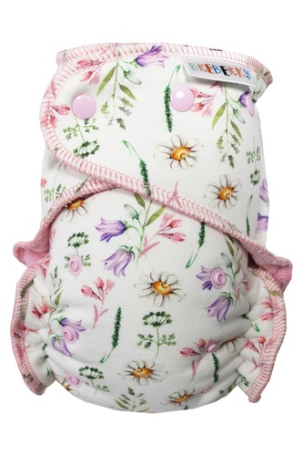 Kalhotková plenka (M) - Jarní zvonění PAT, světle růžový velur