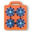 Set PF-3X Profi nabíjecích výstražných a bezpečnostních LED světel Power Flash