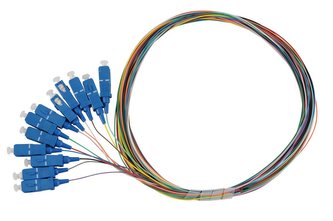 Solarix pigtail SC pc, SM 09/125, 1,5m, balení 12ks barevně rozlišeno,  SXPI-SC-PC-OS-1,5M-12PCK