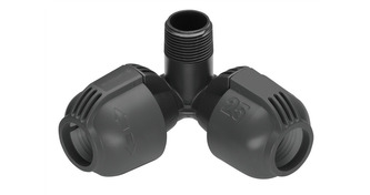GARDENA l-kus 25 mm x vnější závit 3/4", rohová přípojka zadešťovače, 2783-20