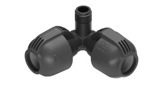 GARDENA l-kus 25 mm x vnější závit 1/2", rohová přípojka zadešťovače, 2782-20