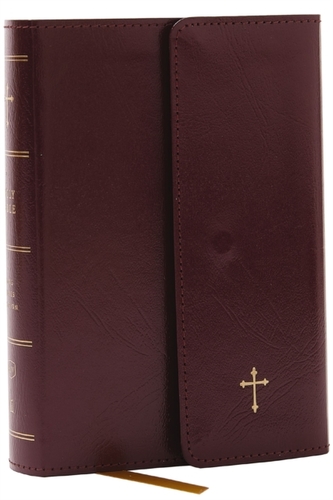 KJV Compact Bible w/ 43,000 Cross References, Burgundy Leatherflex with flap, Red Letter, Comfort Print: Holy Bible, Kin