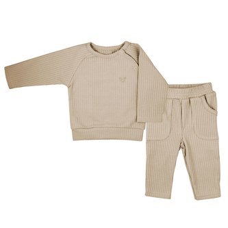 Kojenecké tričko s dlohým rukávem a tepláčky Koala Bello beige - velikost 80 (9-12m)