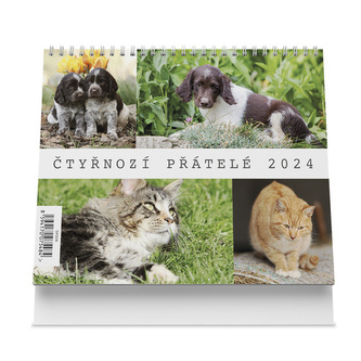 Čtyřnozí přátelé 2024 - stolní kalendář