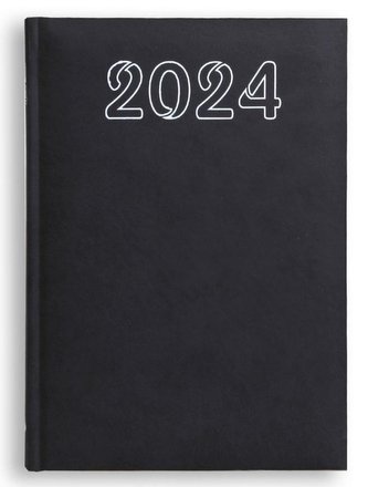 Terminarz 2024 A5 dzienny Standard - czarny