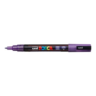 Posca akrylový popisovač PC-3ML, 0,9 - 1,3 mm, třpytivě fialová (tenký kulatý hrot)