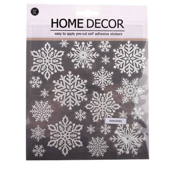 Vánoční samolepky s třpytkami - vločky