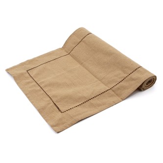 HOME ELEMENTS Prostírání běhoun 33x130 cm, béžová z recyklované bavlny