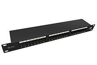Solarix Patch panel Solarix 24 x RJ45 CAT5E STP 1U SX24-5E-STP-BK-N