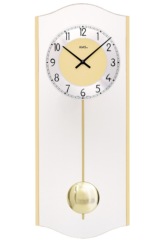 Moderní kyvadlové nástěnné hodiny 7479 AMS 50cm