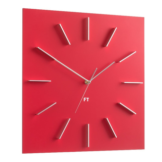 Designové nástěnné hodiny Future Time FT1010RD Square red 40cm