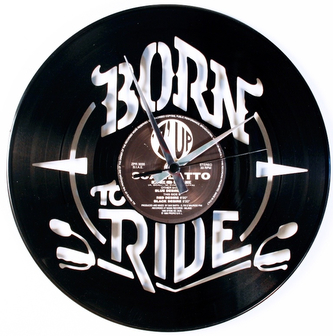 Designové nástěnné hodiny Discoclock 099 Born to ride 30cm