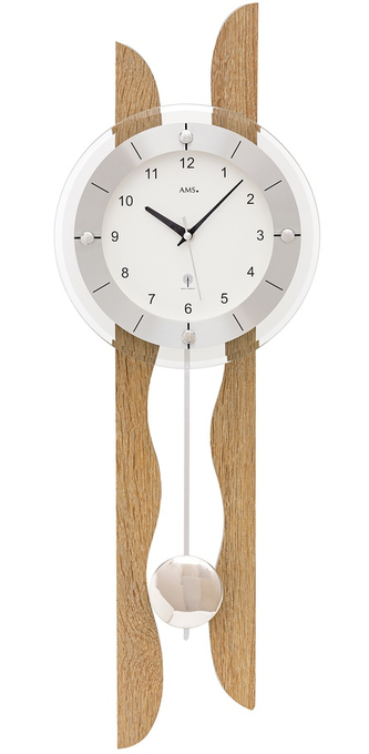 Kyvadlové nástěnné hodiny 5239 AMS řízené rádiovým signálem 70cm