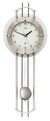 Luxusní kyvadlové nástěnné hodiny 5248 AMS řízené rádiovým signálem 68cm