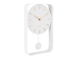 Designové kyvadlové nástěnné hodiny 5796WH Karlsson 33cm