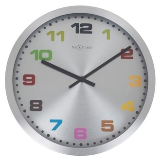 Designové nástěnné hodiny 2907kl Nextime Mercure color 45cm