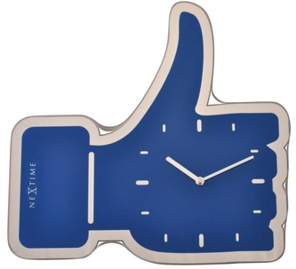 Designové nástěnné hodiny 3072bl Nextime Facebook Like 42cm