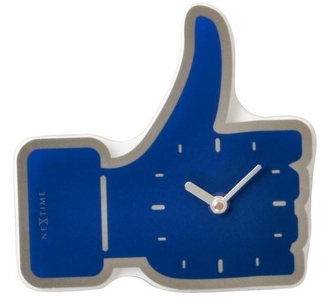 Designové nástěnné hodiny 5185bl Nextime mini Facebook Like 21cm