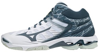 Mizuno WAVE VOLTAGE MID / White/Orion Blue/Misty Blue Velikost boty: 48.5/13.0