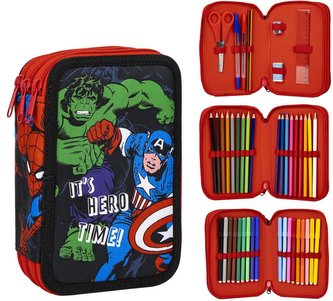 Školní trojdílné pouzdro Avengers: It´s Hero Time! (14 x 20 x 8 cm)