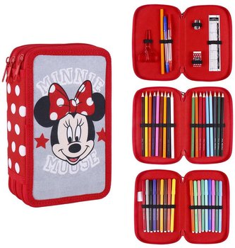 Školní trojdílné pouzdro Disney|Minnie Mouse: Minnie s mašlí (12 x 20 x 7 cm)