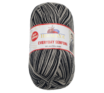Příze HiMALAYA EVERYDAY SENFONi - černá, béžová - 100g / 196 m