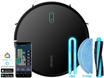 SALENTE G4, robotický vysavač, stírání vodou, UVC sterilizace, černý SALENTE G4, robotický vysavač, stírání vodou, UVC sterilizace, černý