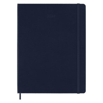 Moleskine Plánovací zápisník 2024 tvrdý modrý XL