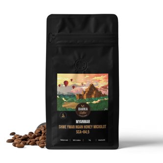 Myanmar Shwe Ywar Ngan Honey Microlot - zrnková káva SCA 84,5, balení 1 kg