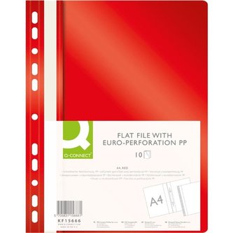 Závěs.plastové rychlovazače Q-Connect,A4,červ.10ks