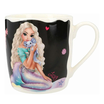 Hrneček měnící barvu Top Model, Mořská panna + axolotl