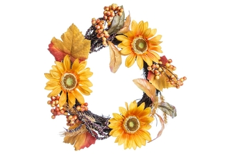 Podzimní věnec slunečnice 35 cm