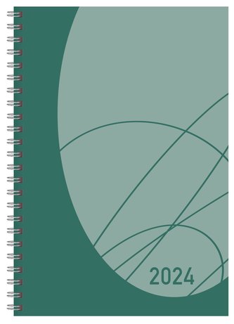 Buchkalender Wochentimer Flexi Colourlux petrol 2024