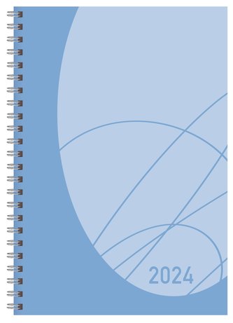 Buchkalender Wochentimer Flexi Colourlux aqua 2024