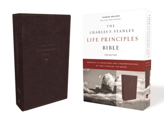 The NKJV, Charles F. Stanley Life Principles Bible, 2nd Edition, Leathersoft, Burgundy, Comfort Print
