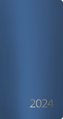 Taschenkalender Metallic blau 2024