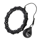 SET HHW02 + BR163 ČERNÁ MASÁŽNÍ HULA HOOP OBRUČ SE ZÁVAŽÍM HMS
