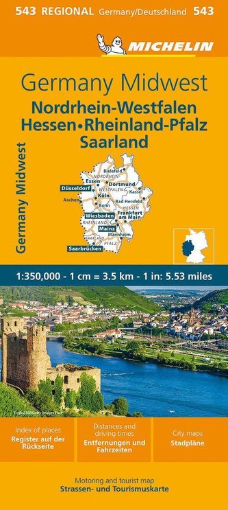 Germany Midwest - Michelin Regional Map 543