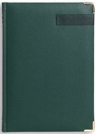 Terminarz 2024 B6 dzienny Lux - zielony