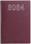 Terminarz 2024 B6 dzienny - bordowy