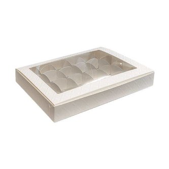 Krabička na pralinky + mřížka v.3cm s průhledem 24x16cm