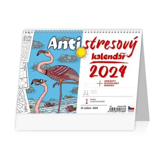 Antistresový pracovní - stolní kalendář 2024