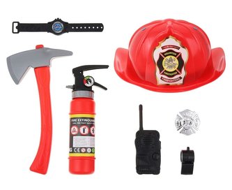 Sada karnevalových doplňků - Hasič 7 ks