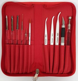 Kompletní sada na modelování Silvia Mancini červené pouzdro - Cerart