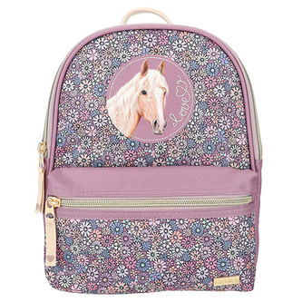 Mini batůžek Miss Melody, Fialový s květinkami