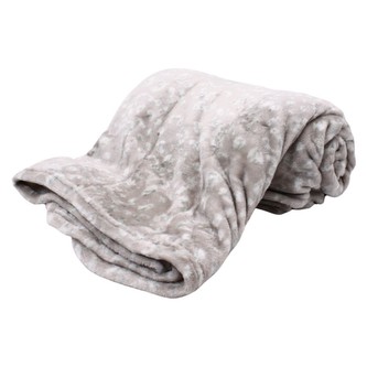 HOME ELEMENTS Deka 150 x 200 cm, 220 GSM, Šedá se vzorem