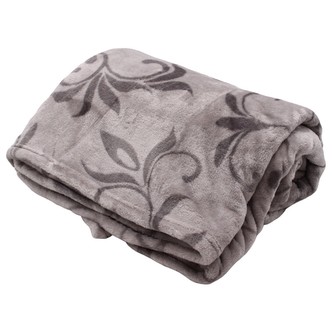 HOME ELEMENTS Deka 150 x 200 cm, 220 GSM, Šedá se vzorem
