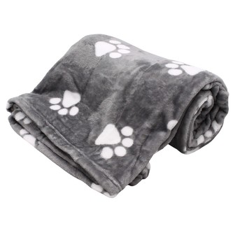 HOME ELEMENTS Deka 150 x 200 cm, 220 GSM, Šedá s bílými puntíky