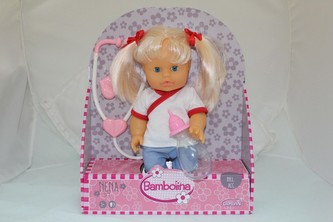 Panenka Nena 36 cm doktorka se stetoskopem a lahvičkou