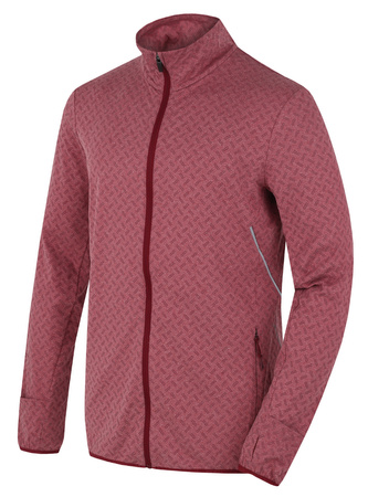 Pánská mikina na zip Astel M bordo - XXXL
